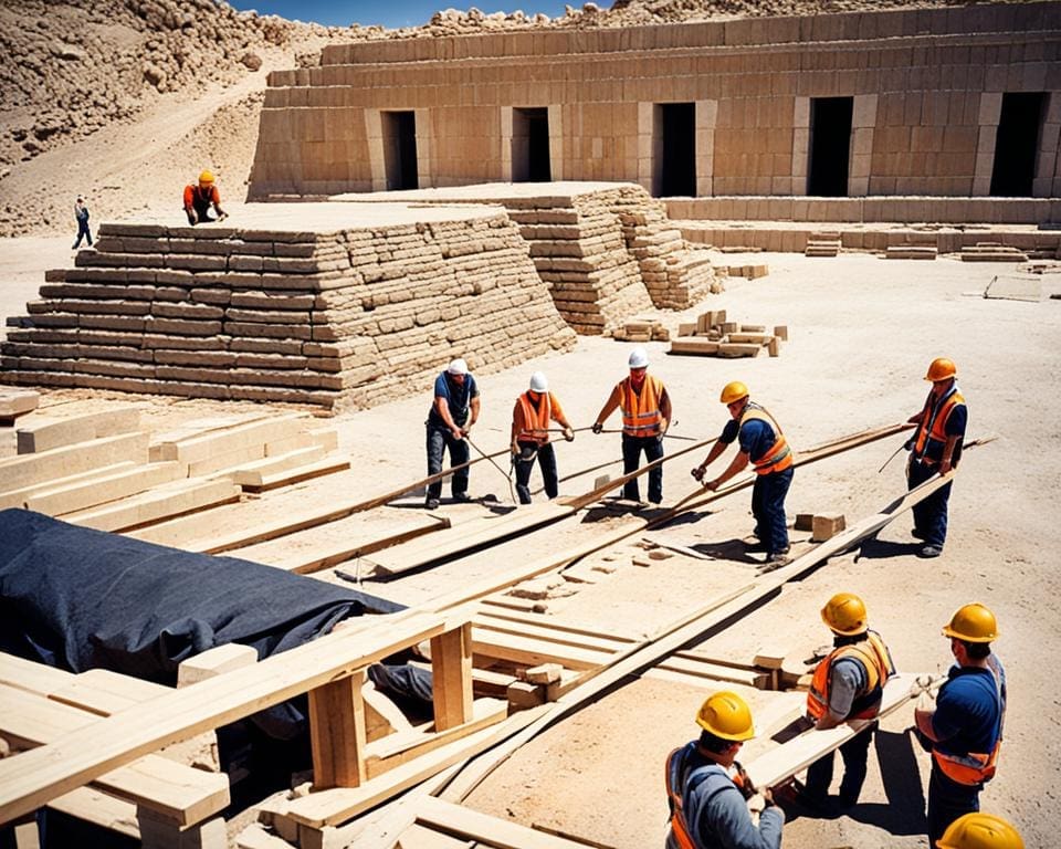 hoe hebben de egyptenaren piramides gebouwd