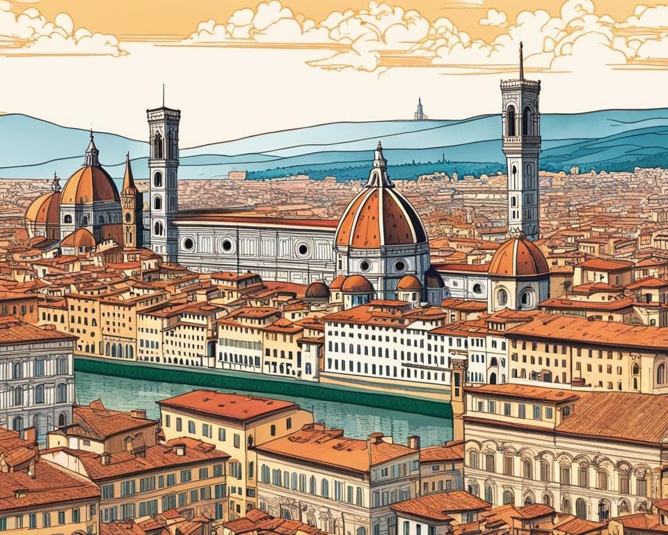Historische Renaissance gebouwen in Florence