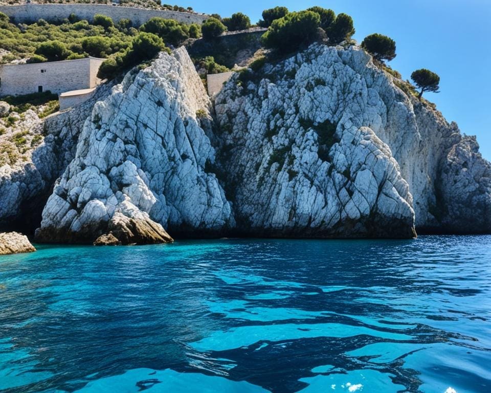 Kajakken langs de kust van het Kroatische Dubrovnik