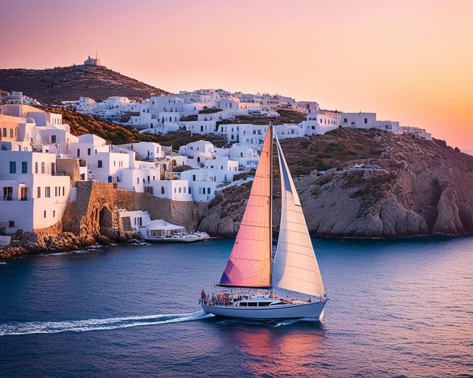 Zonsondergangen en zeiltochten in het Griekse Mykonos