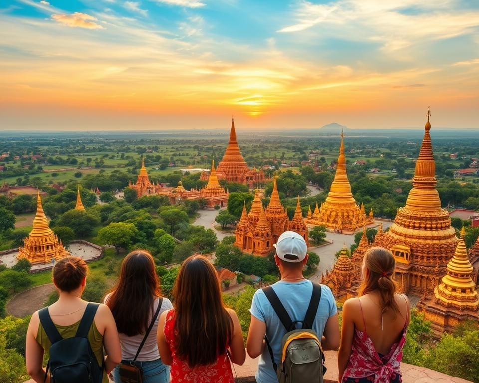 Bewonder de tempels van Bagan, Myanmar