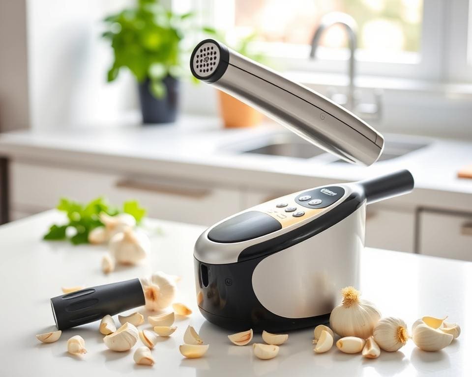 Elektrische knoflookpers: Voor verse knoflook zonder moeite