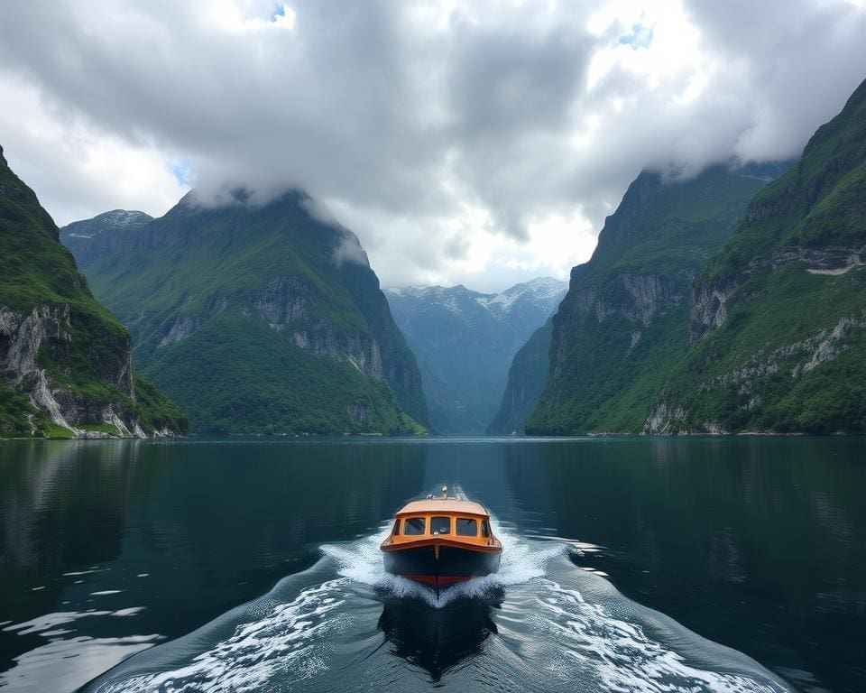 Geniet van een boottocht langs de Noorse fjorden