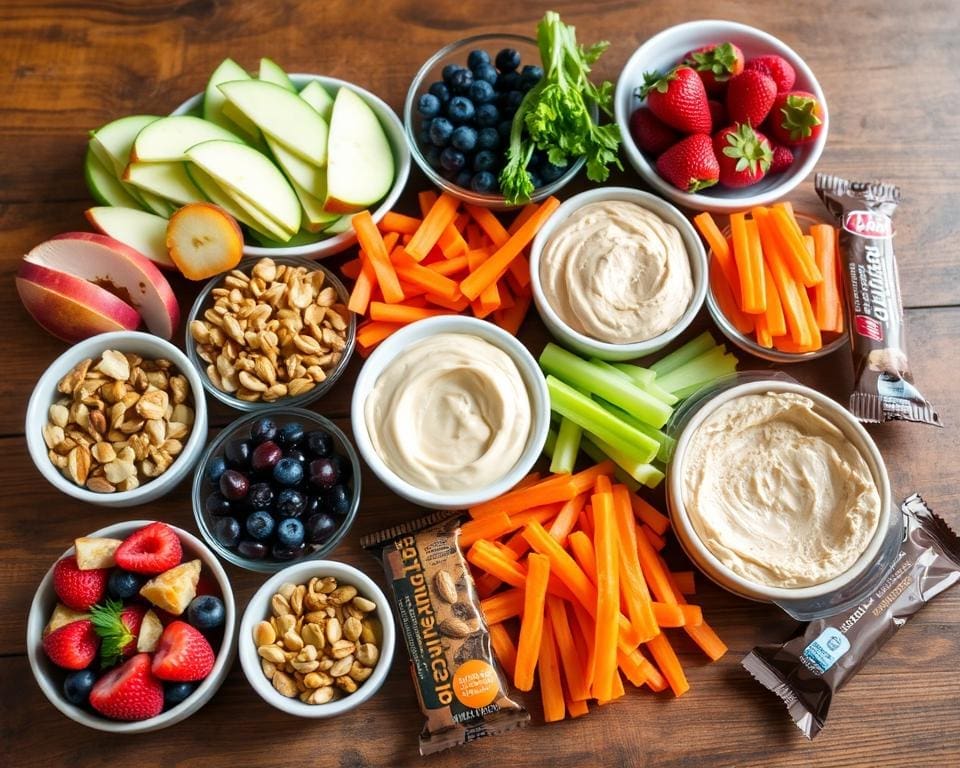Gezonde snacks voor onderweg en tijdens het werk