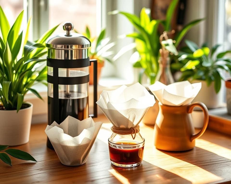 Herbruikbare koffiefilters voor milieuvriendelijke koffie