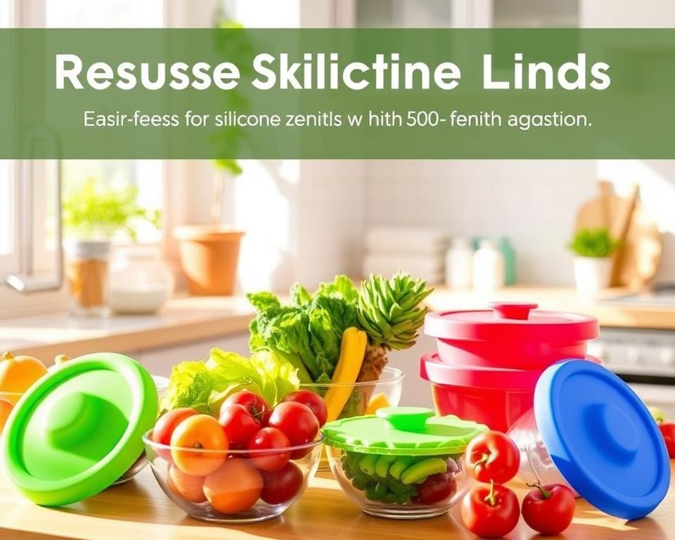 Herbruikbare siliconen deksels voor langer vers houden