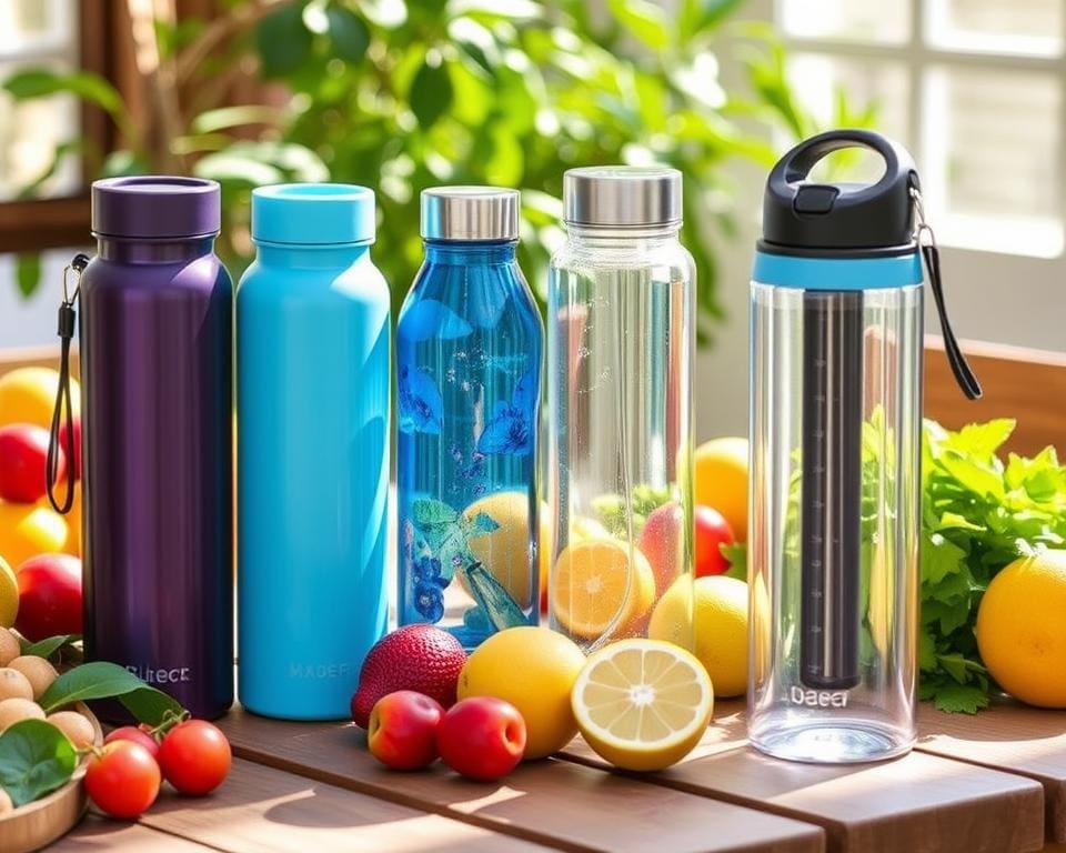 Herbruikbare waterflessen met ingebouwde filter