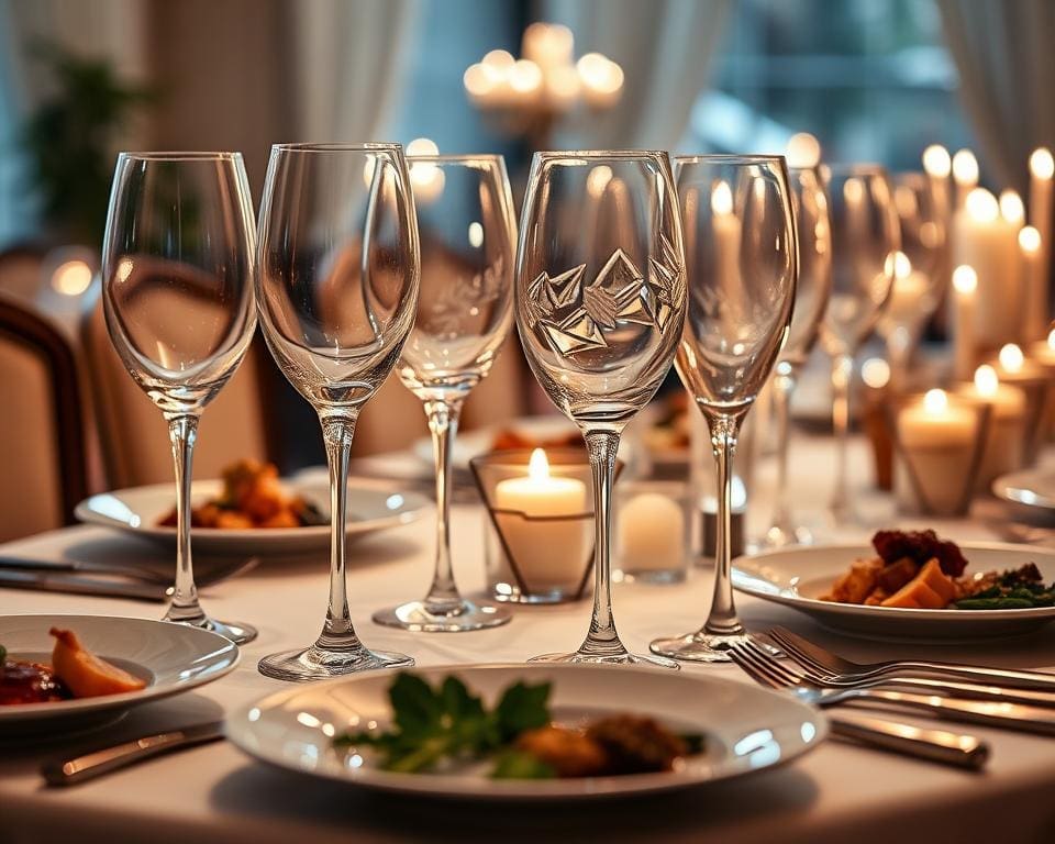 Luxe wijnglazen voor verfijnde diners