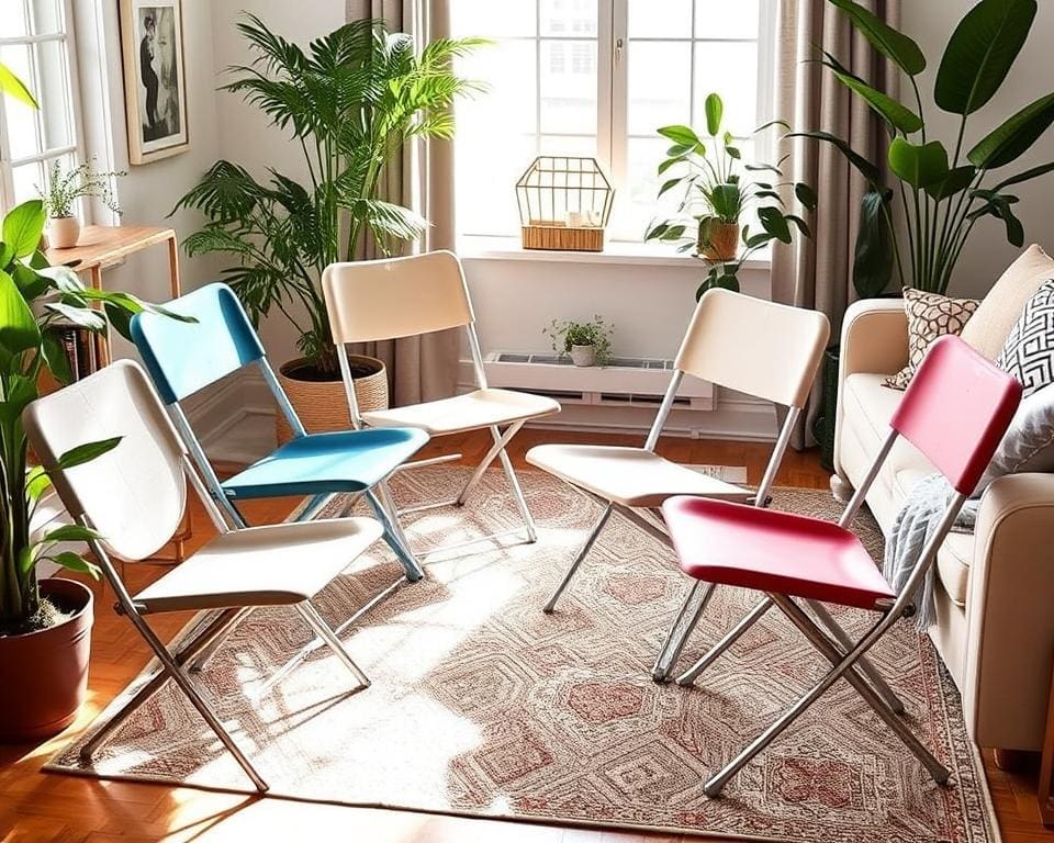 Opklapbare bijzetstoelen voor extra zitruimte