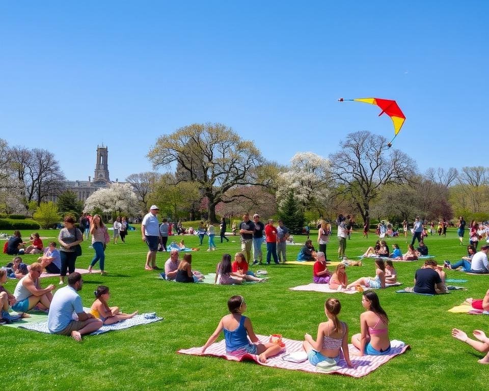 Parkdag vol activiteiten, picknicks en ontspannen momenten