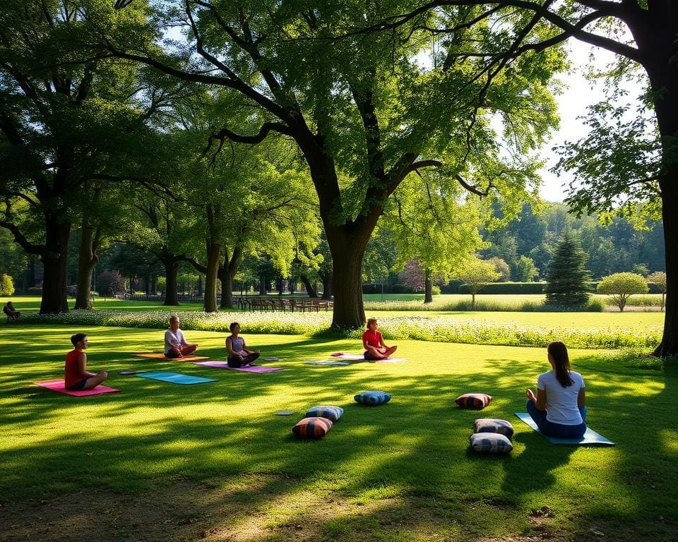 Parkdag vol yoga, meditatie en natuurlijke ontspanning
