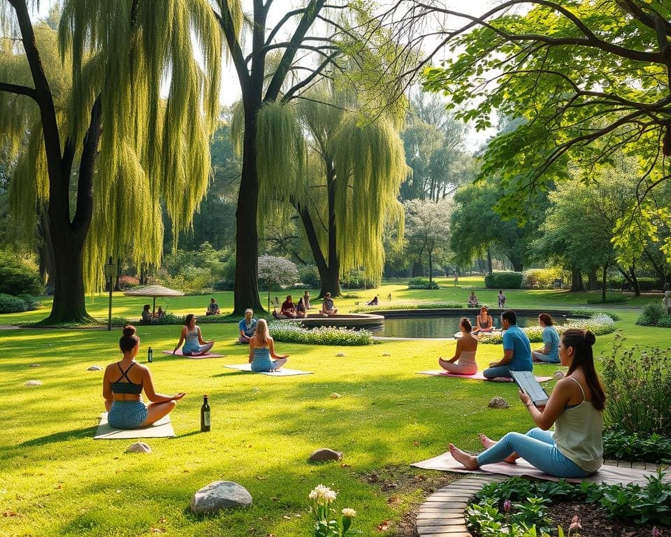 Parkmiddag vol natuurexploratie, yoga en wellness