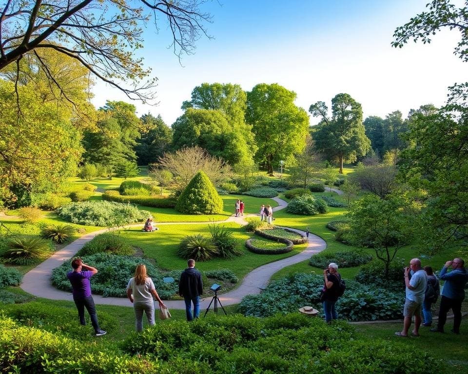 Parkwandeling met natuurgidsen en ontspannende activiteiten