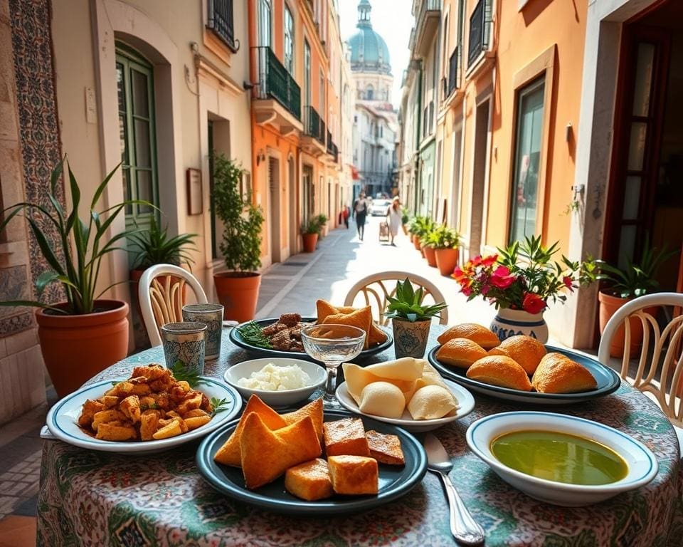 Proef de beroemde gerechten van Lissabon, Portugal