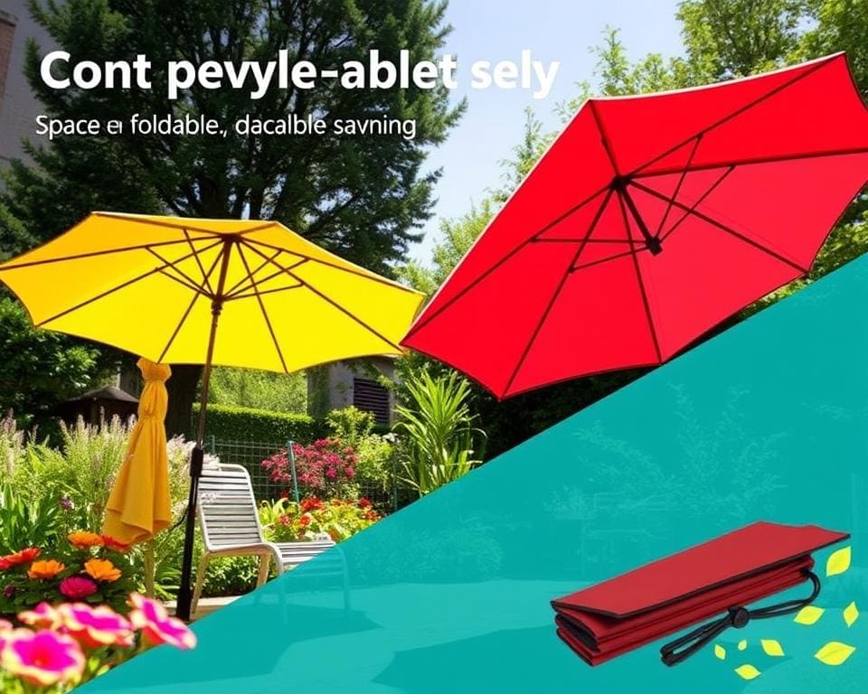 Ruimtebesparende parasols