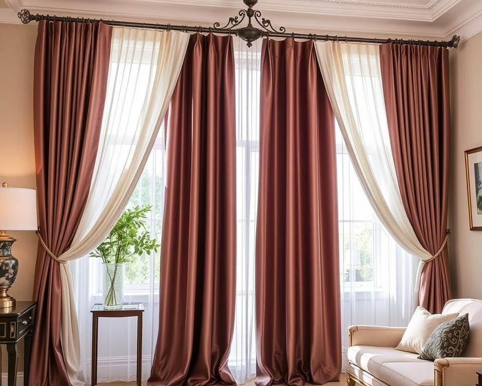 Stijlvolle gordijnen voor interieurdecoratie
