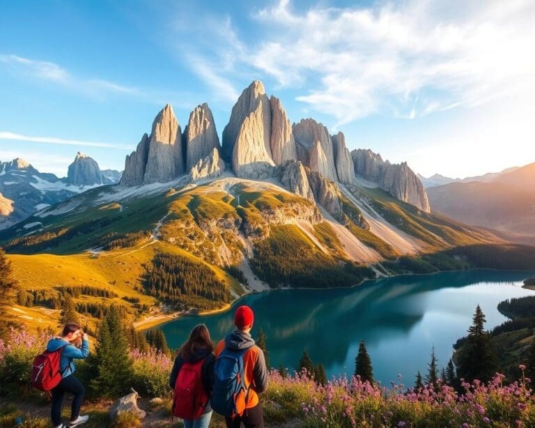 Verken de bergtoppen van de Dolomieten, Italië