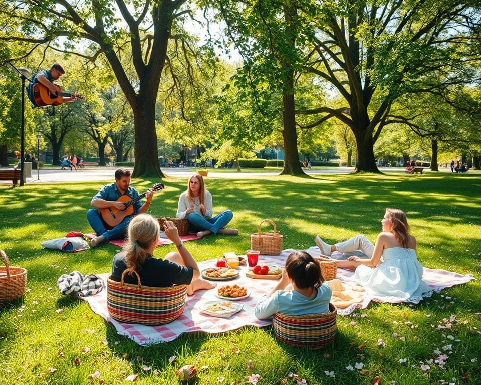 parkpicknick met livemuziek en een ontspannen sfeer