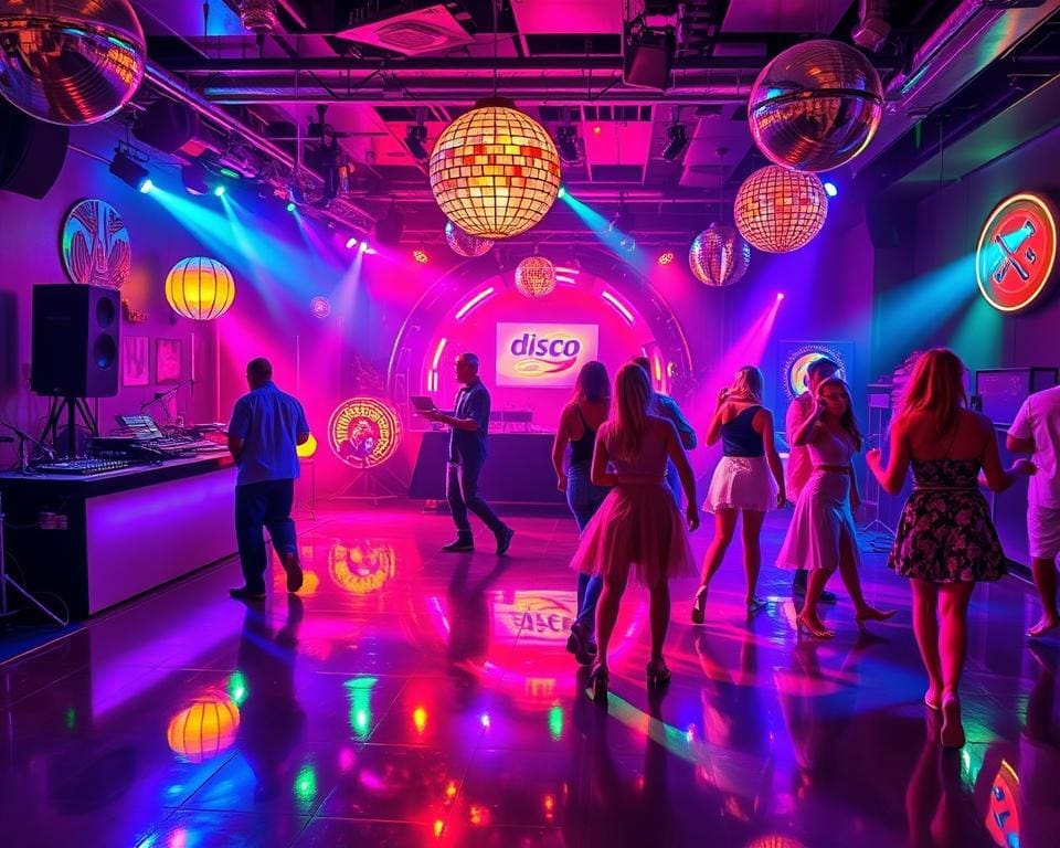 Discotheeknacht met live DJ's en retro vibes