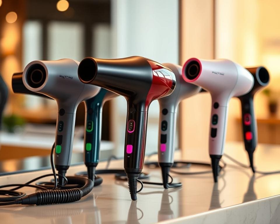 Elektrische haardrogers met verschillende hitteopties
