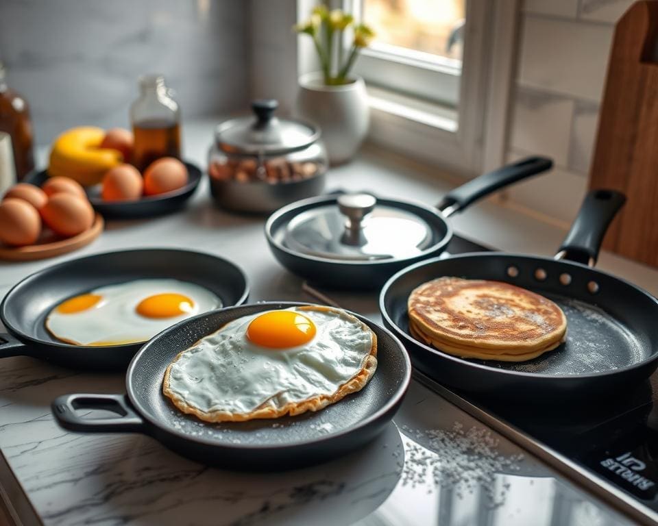 Koekenpannen voor perfecte eieren en pannenkoeken