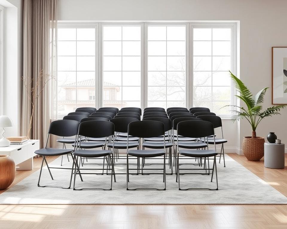 Opklapbare stoelen voor een ruimtebesparende oplossing