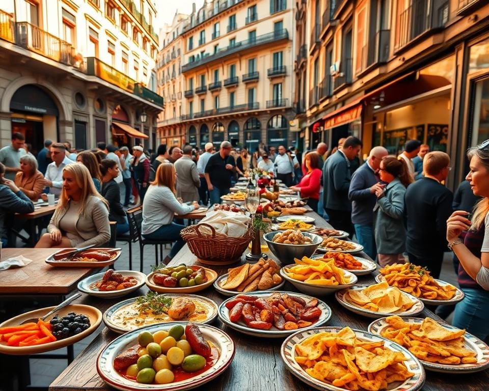 Proef de traditionele tapas in de straten van Madrid