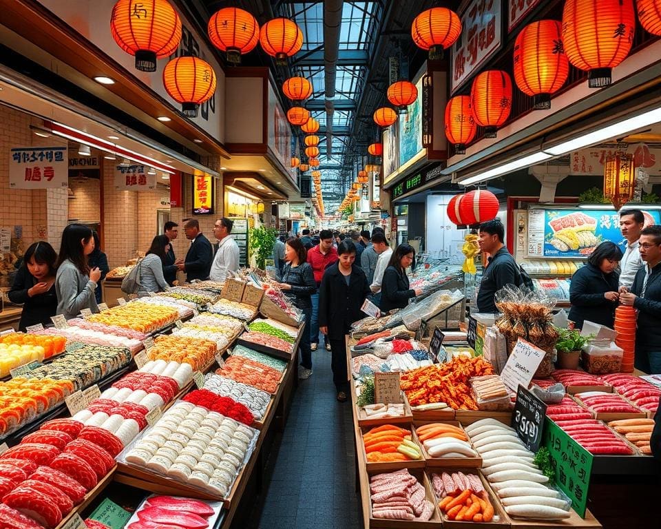 Proef de verse sushi op de markten van Tokio