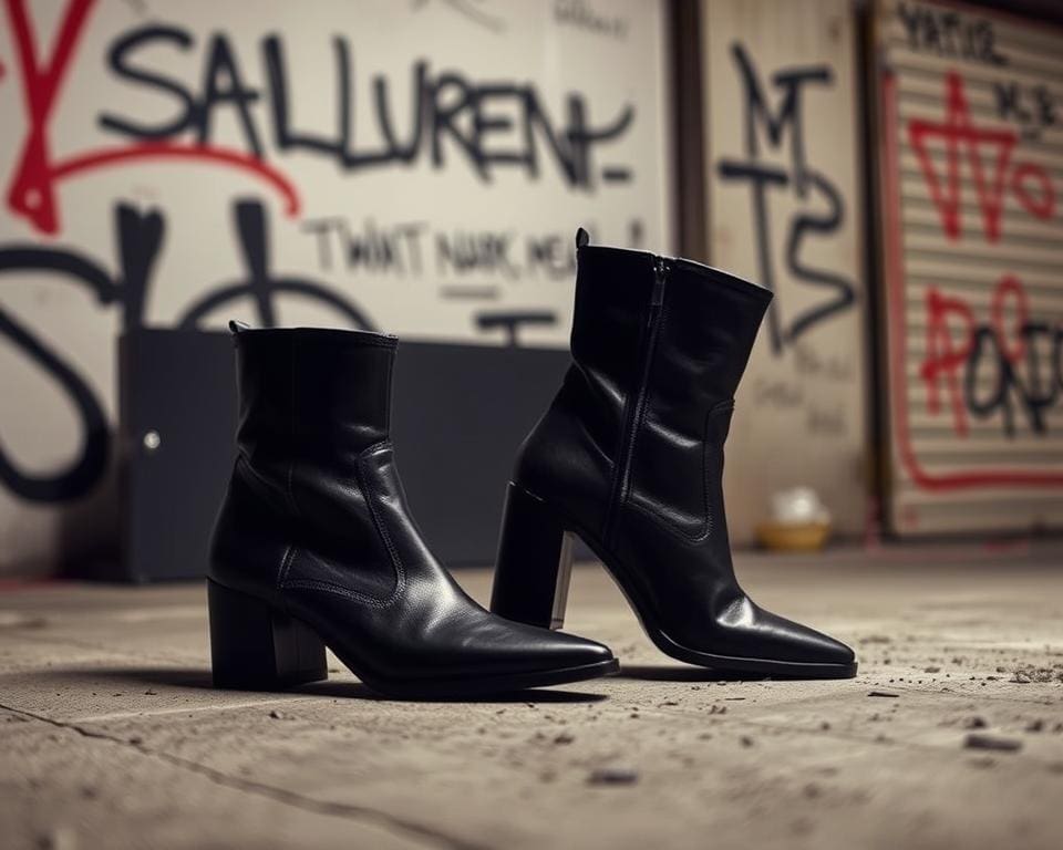 Saint Laurent laarzen: Statement schoeisel met een rock-'n-roll vibe