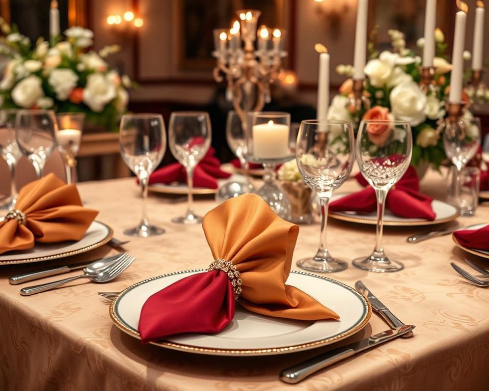 Servetten voor een elegante tafelaankleding