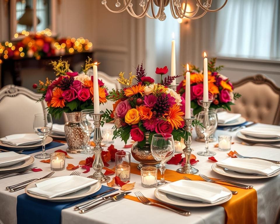 Tafeldecoraties die elke maaltijd feestelijk maken