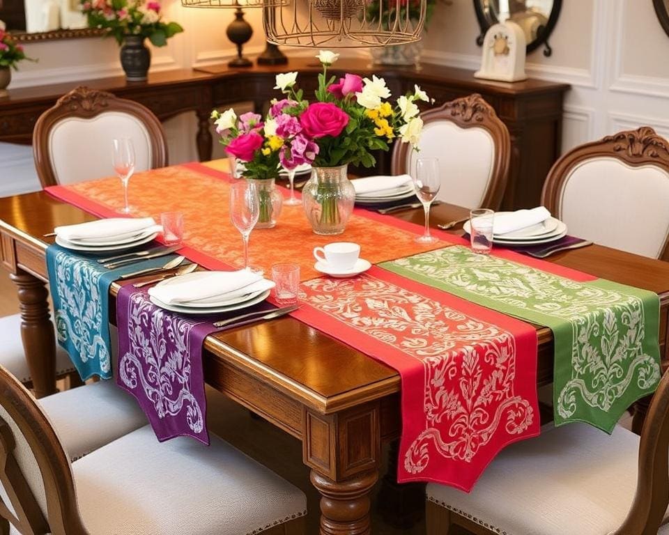 Tafellopers die kleur en stijl toevoegen aan je eetkamer