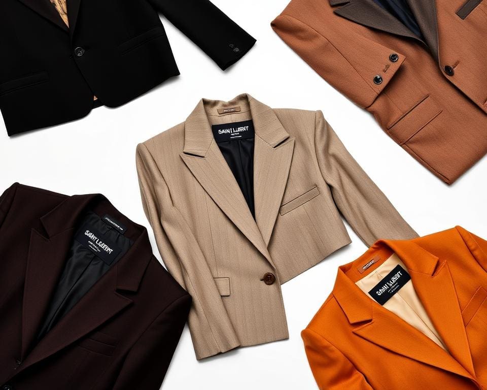 hoogwaardige stoffen van Saint Laurent blazers