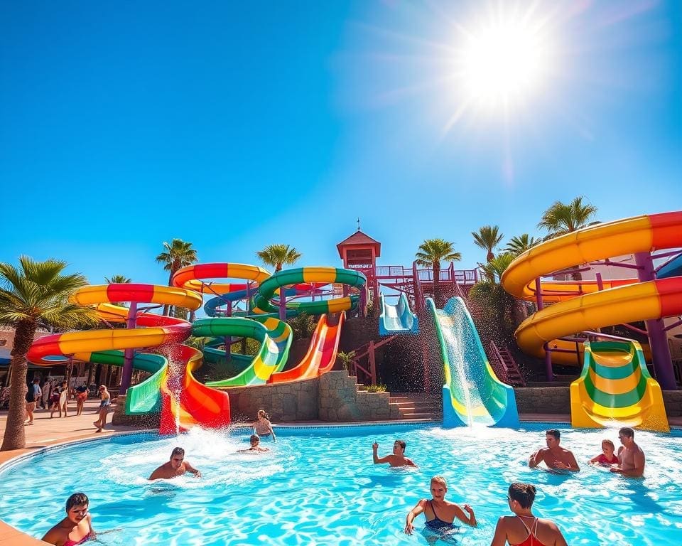 AquaLava Waterpark Lanzarote: Waterpret in de zon