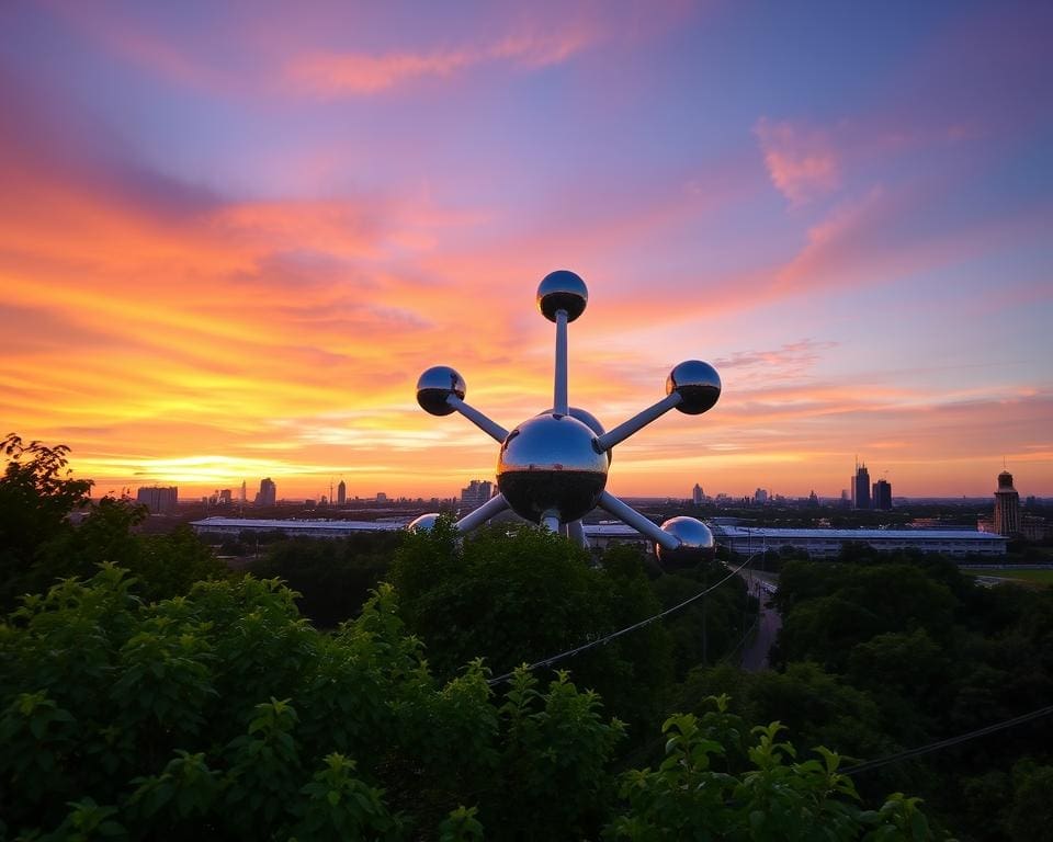 uitzicht van het iconisch monument Atomium