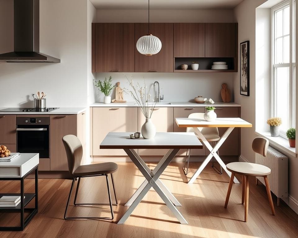 Opklapbare tafels voor ruimtebesparende eetoplossingen