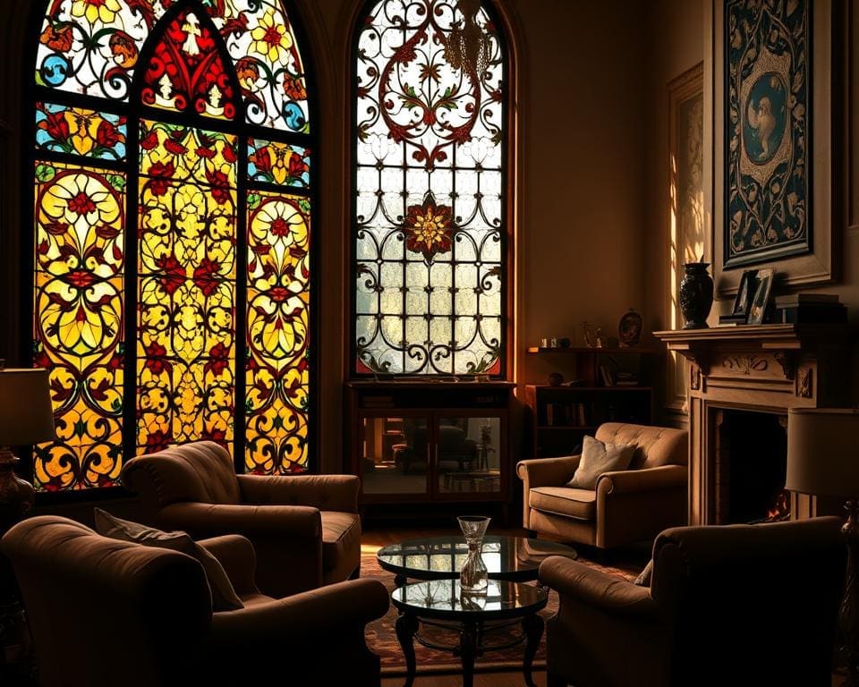 glas-in-lood panelen