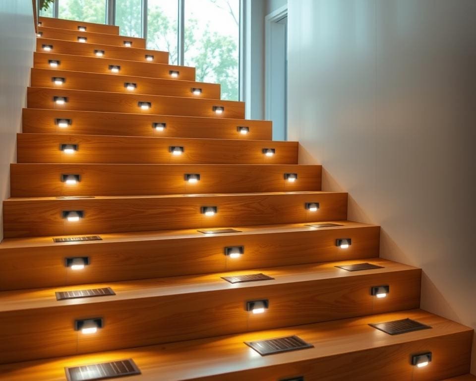 trapverlichting op zonne-energie