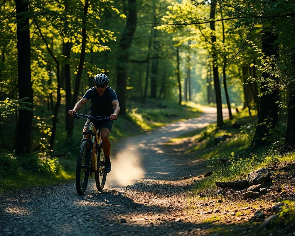 Hoe reis je met de fiets over grindpaden en bospaden?