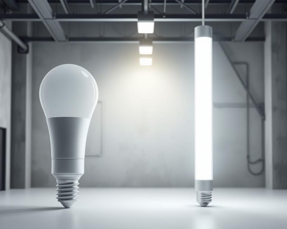 vergelijking LED en fluorescentie