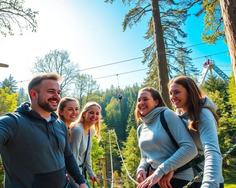 Avonturenpark in de Ardennen met vrienden