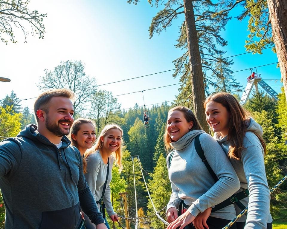 Avonturenpark in de Ardennen met vrienden