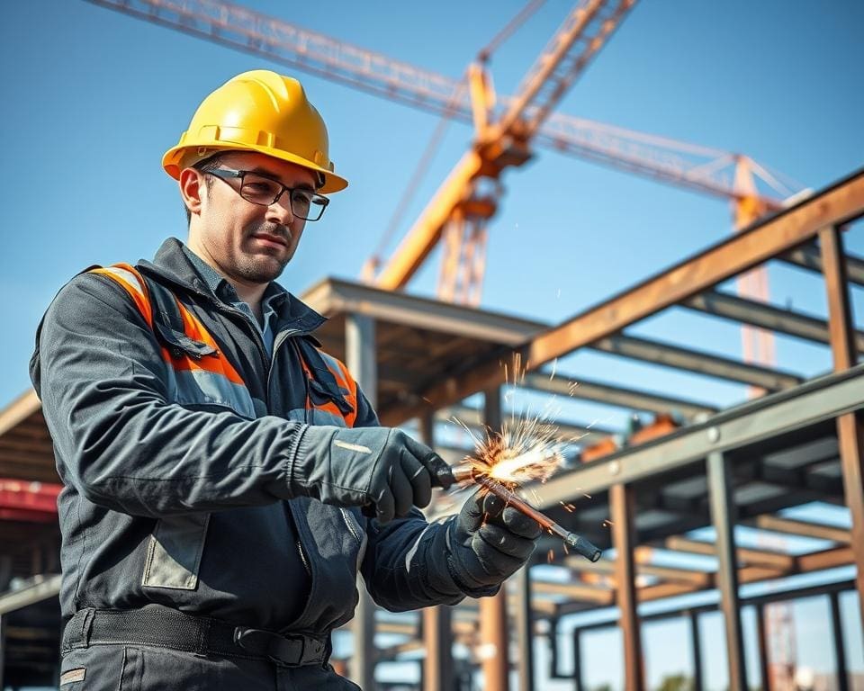 staal plaatsen kraan